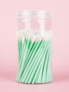 100-Piece Bottle Convenient Disposable Lip Stick, Lip Brush, Lipstick And Gloss Applicator Lint-Free Cosmetic Brush Beauty Tool - Multicolor - View 7