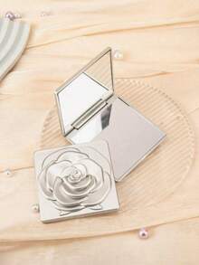 This Exquisite Square Folding Makeup Mirror With A Rose Pattern And 2x Magnification High-Definition Glass Is The Perfect Gift For A Beloved Mother, Aunt, Grandmother, Daughter, Niece, Sister, Bride, And Bridesmaid. Ideal For Holidays, Birthdays, Weddings, Mother's Day, And Valentine's Day. A Mini Mirror, A Pocket-Sized Vanity Mirror, Perfect For The Living Room Or Bedroom.,Cheap,Valentine's Day,Cheap Items,Travel,Travel Essential,Room Decor,Valentine's Gift,Cheap Stuff,Room,1 Dollar Items,Vacation Essentials,Gifts For Women,Bedroom,Valentine,99 Cent - 彩色 - 查看 5