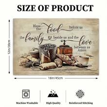 4pcs/6pcs Inspirational Placemats - Washable Polyester With Bible Verses & Croissant Coffee Food Designs | Suitable For Dining Table, Kitchen Decor, Parties And End Tables | Rectangular Shape - Nhiều màu - Xem 5