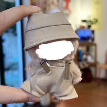 [Only Doll Clothes] BUBU Generation 4 Secret Code For Labubu Set: Overalls And Bucket Hat, Generation 4 Secret Code Doll Clothes, Generation 4 Blind Box Overalls And Bucket Hat Plastic Figurine Outfit - Multicolor - View 6