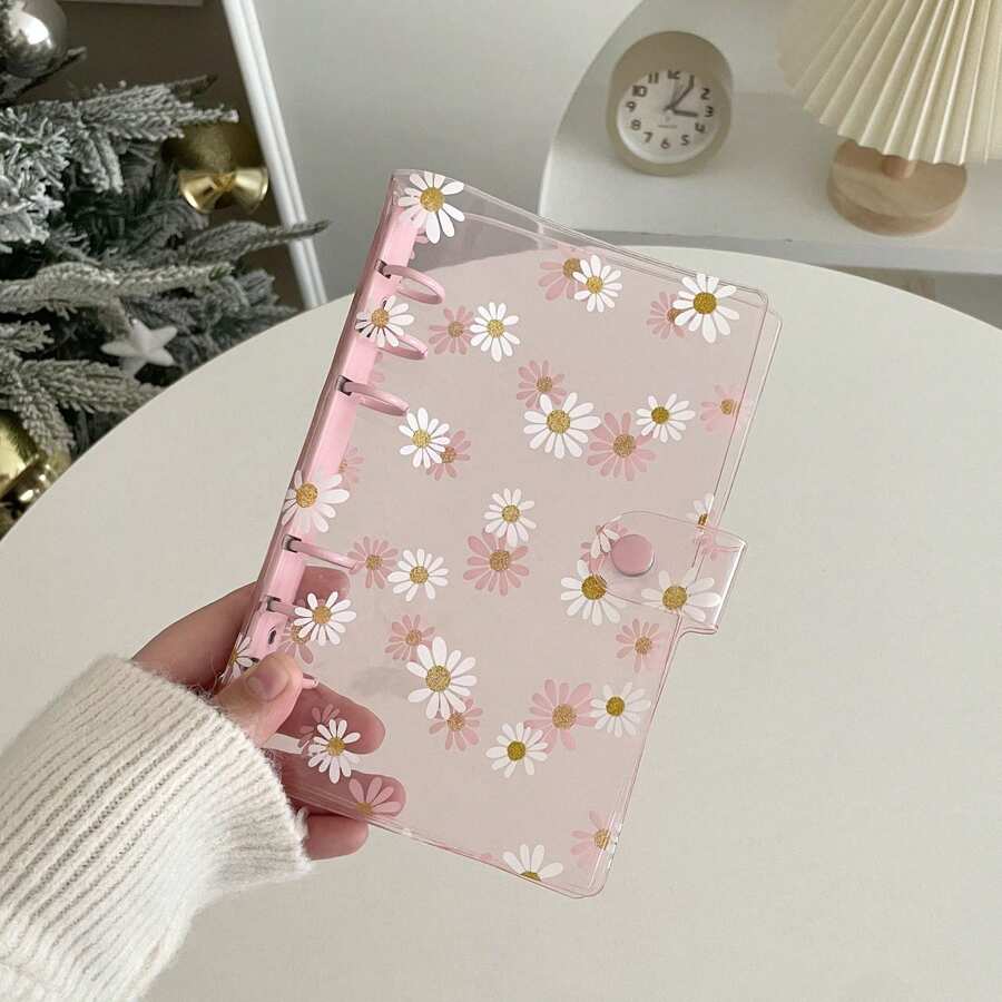 Bìa sổ tay A6 Daisy dạng rời, Album dán hình bong bóng pha lê 3D có thể tháo rời, Sổ dán hình với các trang dán có thể bóc ra, Ngăn đựng thẻ trong suốt, 160 trang giấy thay thế, Sổ nhật ký tự làm, Hộp đựng văn phòng phẩm, Vật dụng cần thiết cho năm học mới
