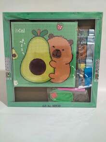 Kits De Pintura Diamantes De Capibara Diy 30x30+20x20 - Verde aguacate - Ver 2