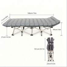 This Heavy-Duty Folding Bed Measures 8 To 10 Feet In Length And 70.4 To 74 Inches In Height, With Weight Capacities Of 450 Lbs, 500 Lbs, 550 Lbs, Or 600 Lbs.This Portable Guest Bed Comes With A Flip-Top Mattress. - Tòa nhà ngoài trời lớn 75 inch - Xem 3