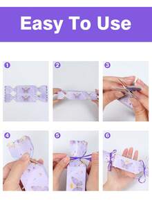 6个紫色蝴蝶礼盒，礼品包装盒，生日礼品包装盒，婚礼回礼盒，生日礼品袋，礼品包装用品，蝴蝶主题生日派对用品，派对礼品袋，蝴蝶装饰，性别揭晓派对，迎婴派对装饰，婚礼装饰 - 紫色蝴蝶 - 查看 9