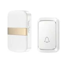 无线门铃，有效范围1000英尺，铃声响亮，5级音量可调，60种铃声可选，LED闪光门铃，安装简便，接收器电池需另购 - 彩色 - 查看 11