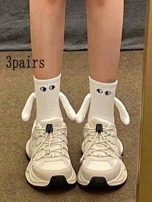 2 Pairs Friendship & Couple Socks Set, Fun Magnetic Matching Couple Socks, Suitable For Holiday Gifts - Multicolor - View 7