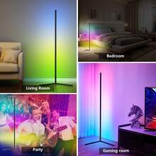 Corner Floor Lamp, Smart RGB LED Corner Lamp With App And Remote Control, 16 Million Colors & 68+ Scene, Music Sync, Timer Setting, Ideal For Living Rooms, Bedrooms, Gaming Rooms - IC RGB - Xem 5