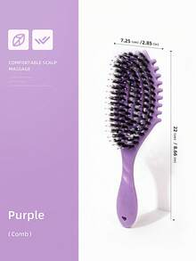 1支定型梳，空心梳，沙龙级美发按摩气垫梳，防静电卷发造型梳，用于梳理打结头发、按摩头皮，可在浴室、梳妆台上使用，男女皆宜。 - 彩色 - 查看 9