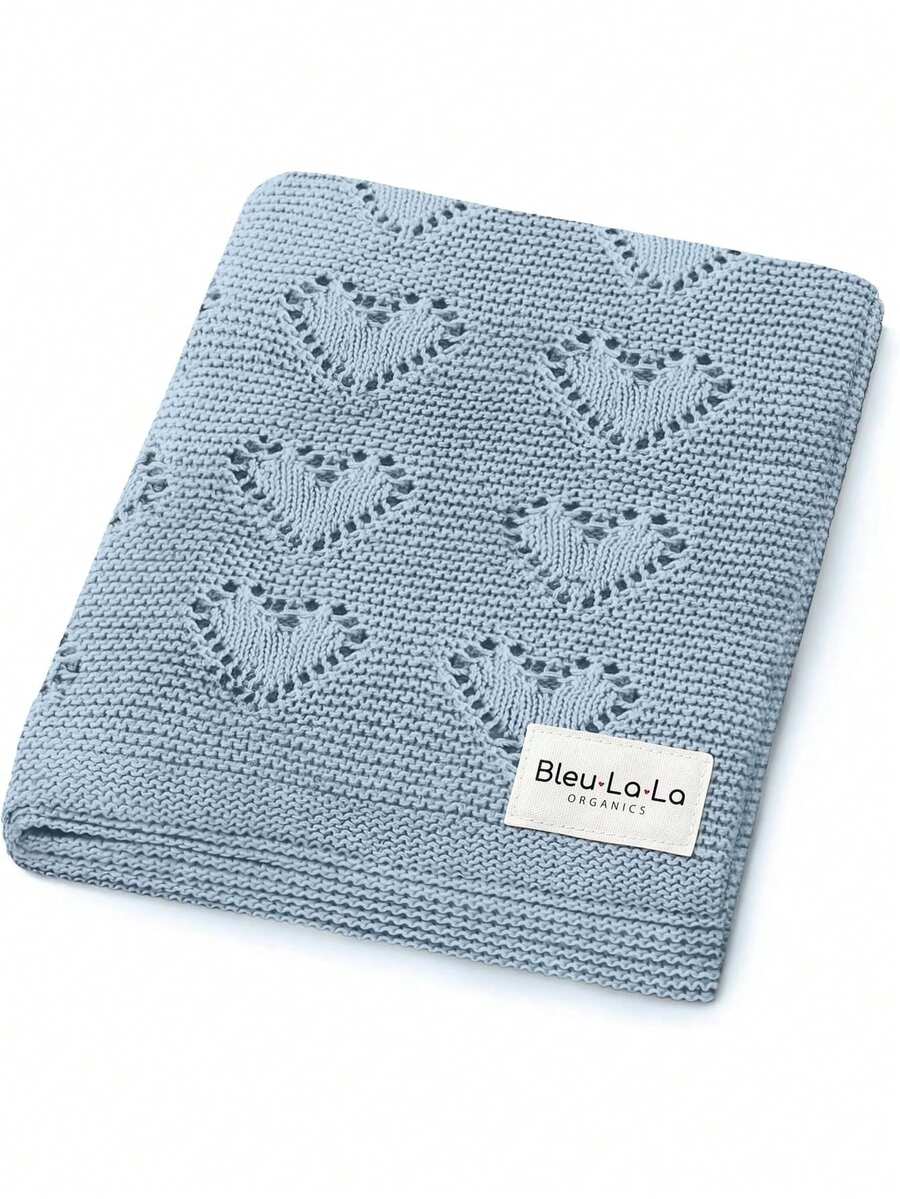 Manta Arrullo para Niños y Niñas - 100% Lujo Algodón Suave Tejido Cálido Acogedor Coche Cuna Recién Nacidos Bebés Niños Pequeños (Lavanda),41015325 - Azul - Ver 1