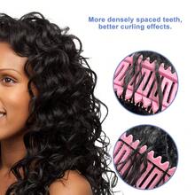 Hollow Wave Curling Hair Brush, Styling Comb For Straightening Hair, Body Massage Comb - Multicolor - View 5