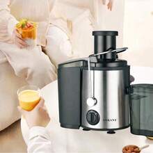 SOKANY 4000W 多功能离心式榨汁机。配备 3 英寸宽进料槽。800W 功率，两档速度调节，304 不锈钢材质。适用于家庭和餐厅的水果榨汁，可用于分离各种水果和蔬菜的果渣。厨房必备工具。 - 日規A型插(100V) - 查看 3