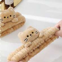 1pc Women/Girls Spa Headband, Cute Hair Band, Facial Cleansing & Makeup Headband, Plush Kitty Face Care Headband, Essential For Spa Day (Black, White, Khaki) - Basic model - View 7