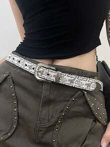 1pc Retro Butterfly Pattern Women's Elongated Waist Belt, Y2K American Aesthetic Style, Unique Carved Details, Versatile With Jeans And Casual Wear, Minimalist Yet Eye-Catching Design, Suitable For Punk Street Style - Multicolor - View 3