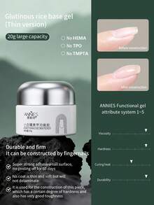 annies 20g Tanpa Menambahkan Gel Dasar Kalengan dan Gel Lapisan Atas Perekat Fungsional Bor Konstruksi Ekstensi Kutek Kuku Gel Kuku - MultiWarna - View 16