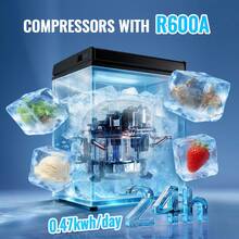 WANAI 3.5 CU.FT. Chest Freezer With Removable Basket And Bottom Defrost, Water Drain Freestanding Top Open Door, Deep MINI Freezer With Adjustable 7 Themostat For Home/Apartment - US B Type Plug(110-127V) - View 4