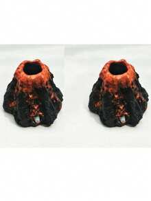 1/2pcs Fish Tank Air Bubble Diffuser Aquarium Volcano Air Stone Decor ABS Bubble Maker With Air Stone, Small Fish Tank Aquarium Oxygen Accessory, Without Tubing, Without Power Supply - Multicolor - View 9