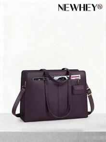 Túi đựng laptop nữ 15.6 inch, túi xách công sở chống thấm nước bằng da PU, túi đeo vai, túi đựng tài liệu công sở, túi đi học. - Nhiều màu - Xem 10