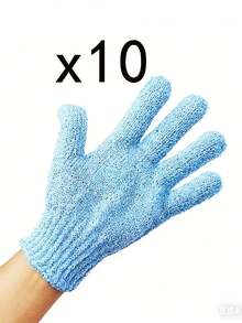 Double-Sided Exfoliating Gloves, For Skin Massage, Shower, Body Cleansing, Bath Accessories, Packing, Storage, Hair Clips For Bathing, Face, Spa, Handwashing, Deep Dead Skin Removal, Back To School - Multicolor - View 15