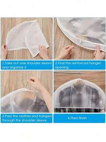 Minimalist Hanging Garment Dust Cover, Simple Dust-Proof Jacket Cover, Basic Household Cover - Multicolor - View 3