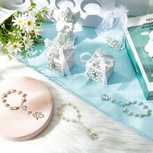 200 颗迷你念珠，含礼盒、欧根纱袋和牛皮纸感谢卡，适合洗礼回礼、天主教初领圣体、婚礼派对装饰 - 彩色 - 查看 7