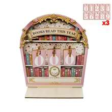 Nostalgic Vintage Wooden Reading Tracker, Exquisite Book Counting Desk Ornament, Perfect For Book Lovers & Study Decor - C - View 6