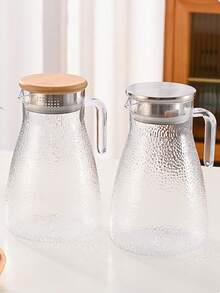 1PC New Design Cold Water Pitcher, High Temperature Resistant PC Plastic Jug, With Lid And Handle, Hammered Texture, Suitable For Hot And Cold Beverages, Perfect For Use In The Kitchen, Dining Room, Picnics, Etc. - Multicolor - View 6