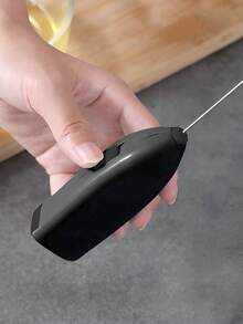 1pc 2-SpeedAA Battery Powered Electric Milk Frother, Mini Electric Milk Foamer For Coffee & Beverages, Electric Whisk, Kitchen Tool (Batteries Not Included) - New - Black - View 5