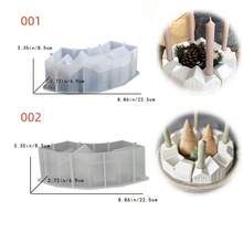 1 buc DIY mucegai de lut stil nordic casă combinație mucegai de ipsos casă, sfeșnic, vază de flori, recipient pentru lumânări, mucegai de silicon, mucegai de rășină epoxidică, potrivit pentru DIY lucrat manual, recipient pentru depozitarea bijuteriilor, decor de sărbători - alb - Vizualizare 10