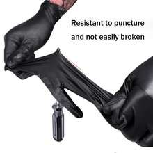 50/100pcs Disposable Black Household Nitrile Gloves, Waterproof, Waterproof, Super Elastic, Suitable For Car Repair, Beauty, Hairdressing, Tattooing, Barbecue, Food Preparation, Cleaning - One Size Fits All - View 6