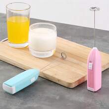 1pc Electric Milk Frother, Electric Coffee Stirrer, Milk Foamer, Hand Mixer, Foam Maker, Creative Electric Mixer, Electric Coffee Stirrer, Milk Mixer, Kitchen Gadget, Kitchen Appliance - Multicolor - View 6