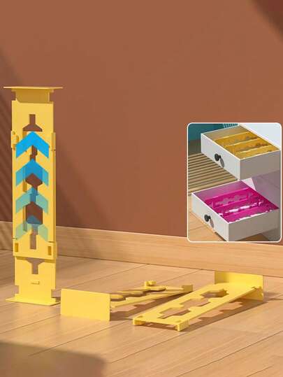1pc/4pcs Drawer Storage Partition Board With Adjustable Horizontal And Vertical Combinations For Organizing Underwear And Socks
