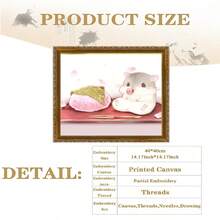 LaoJieYuan 2026 New Style Cartoon Little Hamster Patterns Cross Stitch Kits Count Printed Canvas DMC DIY Handmade Embroidery Kits Needlework Sets Diy Kit Crafts Embroidered Embroidery Kit Cross Stitch Kits Crochet Kit Punch Needle Kit Sewing Accessories Sewing Kit Embroidery Thread Craft Kit Stitch Stuff Sewing Patterns Crochet Craft Supplies Embroidery Kit Beginners Sewing Pattern - Need to Embroider By Yourself, No Frame - View 8