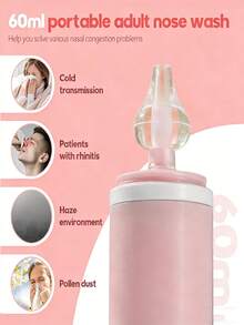 1件装 - 60毫升洁面套装 - 温和冲洗工具，卫生（易于使用且便于携带） - 彩色 - 查看 4