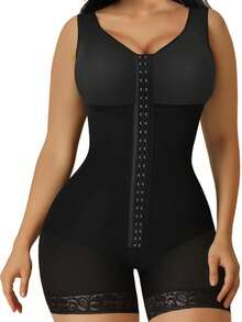 1 High Compression Shapewear, Suitable For Colombian Female Faja, Used For Controlling Abdominal Fat, Full Body Shaping, 3 Hooks, Waist Trainer, Hip Straightener,Faja Moldeadoras De Cuerpo - 彩色 - 查看 1