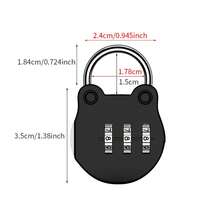 Mini Combination Lock, Portable Travel Security Lock With Resettable 3-Digit Combination - Suitable For Luggage, Backpacks, Gym Lockers, Tool Boxes - Combination Lock - View 11