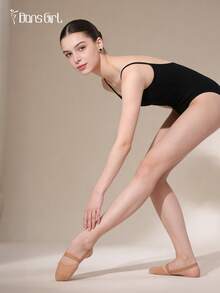 DonsGirl 1 Pair Of Professional Ballet Half Shoes For Dancers, Breathable Stretch Lyrical Dance Foot Thongs, Nude Half Sole Dance Shoes For Women Girls - Brown - View 2