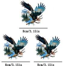 1pc/2pcs/3pcs Durable Long-Lasting Heat Transfer Stickers With Eagle Silhouette Patch, For DIY T-Shirts, Sweatshirts, Jeans, Hoodies, Backpacks, Jackets, Handbags, Pillows - L+S - View 5