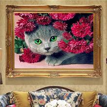 LaoJieYuan 2026 New Style Cross Stitch Cute Cat DIY Embroidery Kit Printed Needlework Handicraft DIY Full Decorative Painting Craft Wall Art Home Decor Gift Cross Stitch Diy Kit Crafts Embroidered Embroidery Kit Cross Stitch Kits Crochet Kit Punch Needle Kit Sewing Accessories Sewing Kit Embroidery Thread Craft Kit Stitch Stuff Sewing Patterns Crochet Craft Supplies Embroidery Kit Beginners Sewing Pattern - 需要自己繡-不含框架 - 查看 6