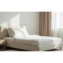 Double Gel Knit Mattress Cover With Zipper - 白色 - 查看 15