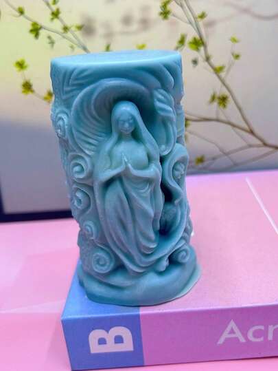 1个人物造型硅胶蜡烛模具 DIY耶稣圣母玛利亚香薰石膏扩香石家居装饰硅胶模具