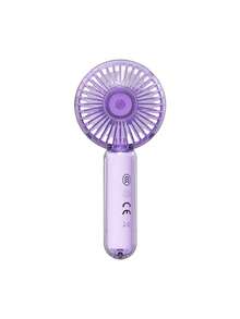 AOYI 1pc Rechargeable Handheld Mini Fan, 3-Speed Adjustable, Brushless Motor, Long Battery Life, Transparent, LED Light, USB Charging Cable - Multicolor - View 16