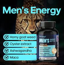 Quit mood Men's Energy Supplement 29020MG Extra Strength 20-In-1 With Goat , Maca, Oyster Extract & Ashwagandha - 60 Capsules - 180 Capsules/Bottle - View 3