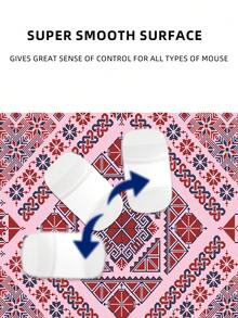 图案桌垫，适用于家庭和办公室的加长型大型鼠标垫、大型游戏鼠标垫、笔记本电脑键盘垫，底部采用防滑橡胶材质，边缘缝合加固。 - 彩色 - 查看 7