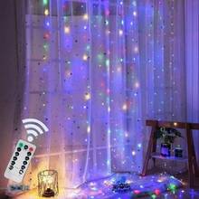 100/200/300/600 Luzes de Corda de Cortina LED, 4 Opções de Cores, 8 Modos de Piscar, Com Controle Remoto, Luzes de Fada para Bottom de Casamento - Alimentado por USB, Decoração de Parede de Quarto, Sala de Estar, Luzes Coloridas, Iluminação de Feriado, Decoração de Festa de Aniversário e Casamento, Guirlanda de Luzes de Corda - Cortina de luz USB - Visão 21