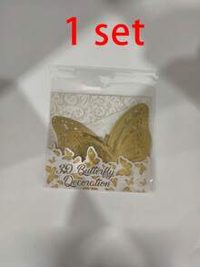 12pcs/Set 3D Hollow Butterfly Wall Stickers, Fridge Magnets, Wall Decor Stickers, Cake Decorations, Wedding Decorations, Living Room Home Decor, Gender Reveal Party Decorations, Bedroom Decor, Christmas Decorations, Halloween Decorations - Multicolor - View 13