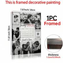1件个性化情人节礼物（男士款），周年纪念日礼物，周年纪念日帆布模板，可编辑情侣照片拼贴画，浪漫个性化礼物，个性化墙饰，房间装饰品，房间用品，可选相框 - 多色 - 查看 12