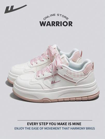  Warrior 女士板鞋，春秋季舒适百搭，休闲时尚，四季皆宜，耐磨耐穿，适合全天穿着，训练跑步鞋