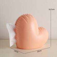 1pc Heart-Shaped Tissue Box, Luxury Aesthetic Facial Tissue Holder For Living Room, Sofa, Dining Table, Creative Design - One Size - View 2