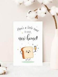 1pc New Home Card, Creative Housewarming Greeting Card With Envelope, Interesting Paper, New Apartment Card, Congratulations New House Card, Housewarming Gift - Multicolor - View 8