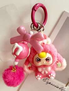 Novo Chaveiro Fofo Mini de Pelúcia e Plástico, Acessório de Moda Cartoon, Pingente de Bolsa, Adequado para Festa, Feriado, Pequeno Presente - Multicolorido - Visão 10